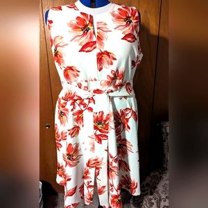Lane Bryant size 28 Red floral dress